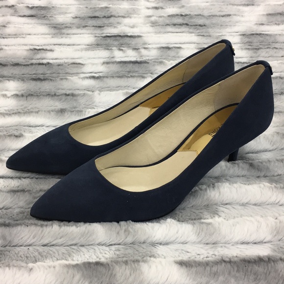 michael kors flex kitten pump navy